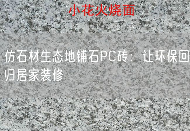 仿石材生態(tài)地鋪石PC磚：讓環(huán)保回歸居家裝修