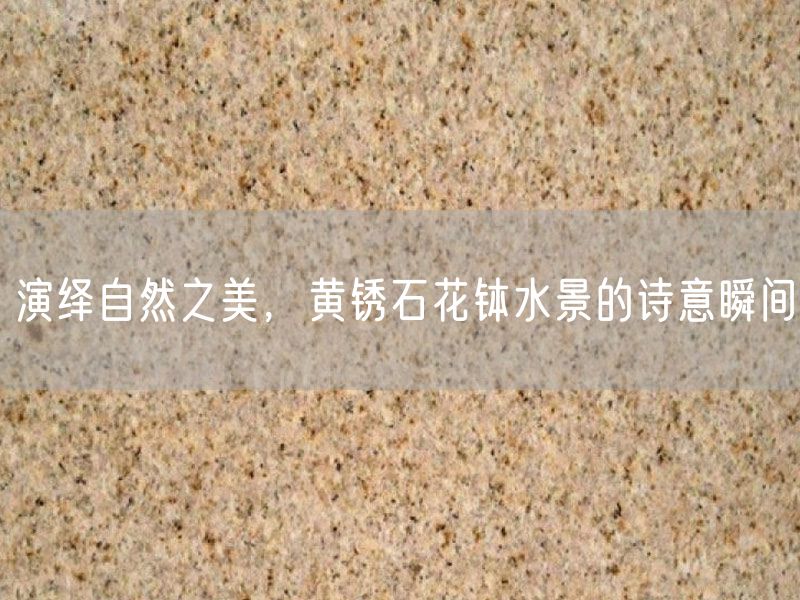 演繹自然之美，黃銹石花缽水景的詩意瞬間