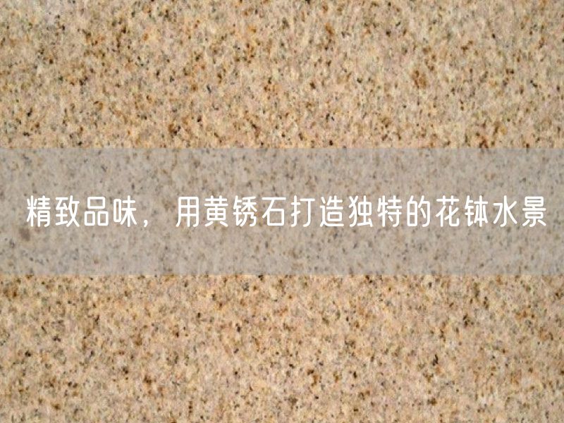 精致品味，用黃銹石打造獨(dú)特的花缽水景